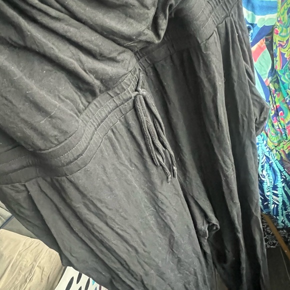 Black Cabi snap top tie waist jumpsuit, L. So soft!! - Picture 3 of 5
